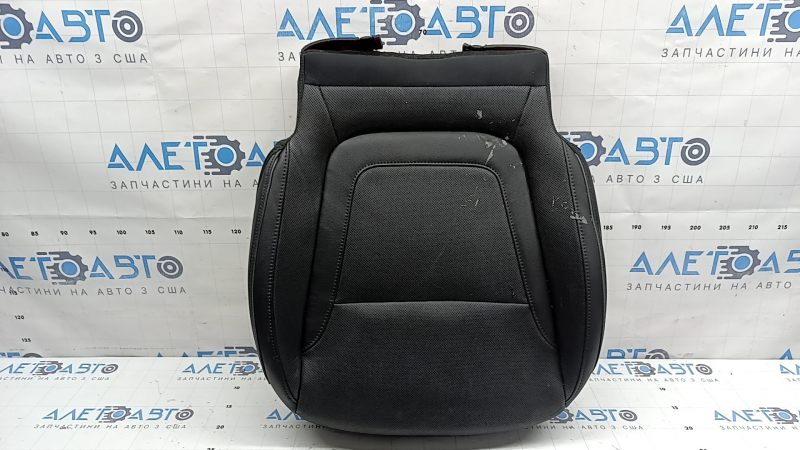 Hyundai Tucson 22-26 passenger seat cushion upholstery, black leather, perforated, heated, ventilated, frameless, stained