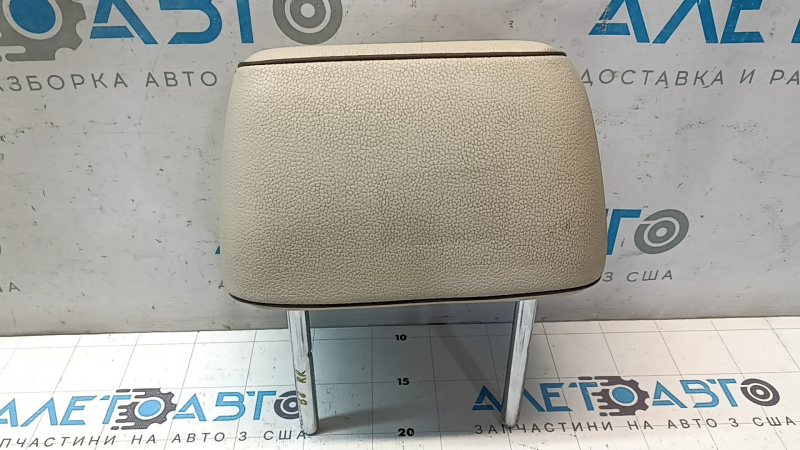 Headrest 2nd row right VW Passat b8 16-19 USA beige leather with brown piping, broken fasteners