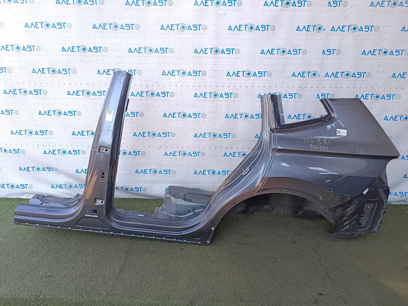 Quarter wing rear left VW Tiguan 18-24 long graphite, sawed off, with central pillar, dents, bumps