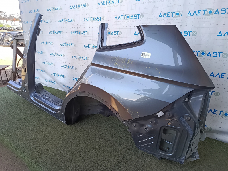 Quarter wing rear left VW Tiguan 18-24 long graphite, sawed off, with central pillar, dents, bumps