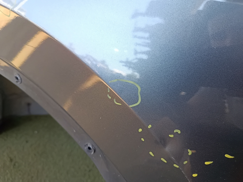 Quarter wing rear left VW Tiguan 18-24 long graphite, sawed off, with central pillar, dents, bumps