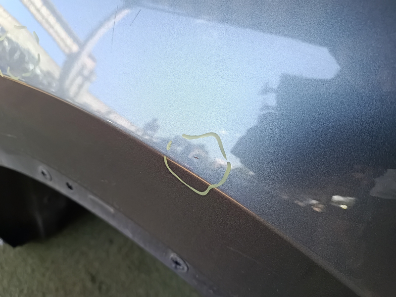 Quarter wing rear left VW Tiguan 18-24 long graphite, sawed off, with central pillar, dents, bumps