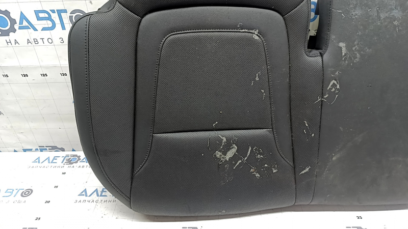 Rear seat cushion, 2nd row, right, Hyundai Tucson 22-26, black leather, perforated, heated, melted plastic spots, dry cleanable