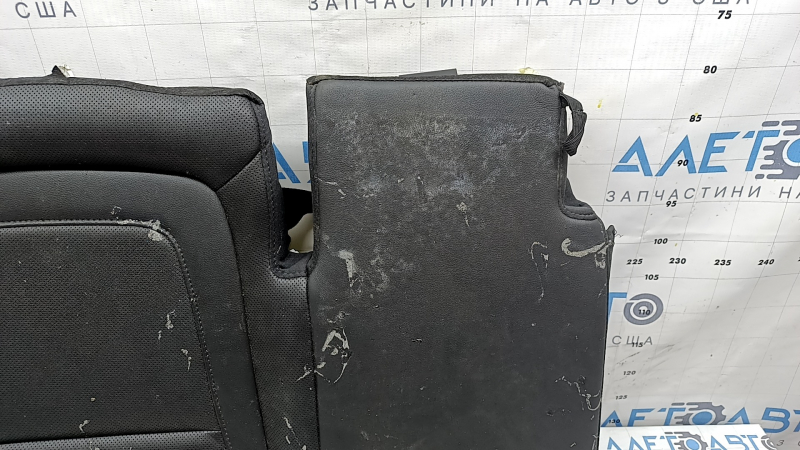 Rear seat cushion, 2nd row, right, Hyundai Tucson 22-26, black leather, perforated, heated, melted plastic spots, dry cleanable