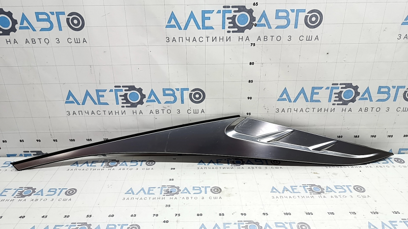 Left rear fender trim for Hyundai Tucson 22-26, matte chrome, broken fasteners, cracks in fasteners, scratches, melted filler