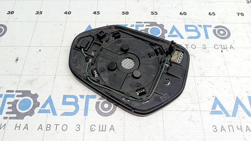 Right mirror element for Toyota Prius 50 16-22, heated, for BSM
