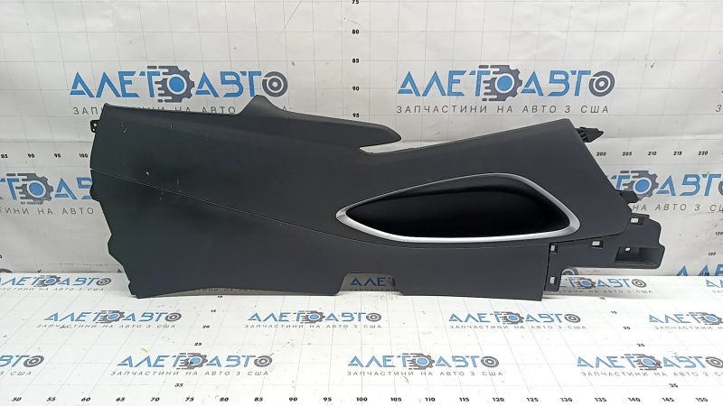 Right rear center console side trim for Hyundai Tucson 22-26, black with chrome, type 1, scratches