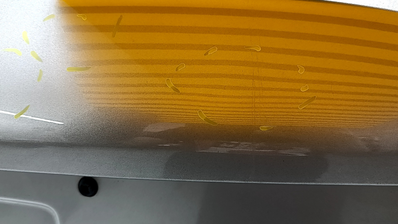 Mercedes GLC 20-22 bare trunk door with glass, tinted, silver 859, dents
