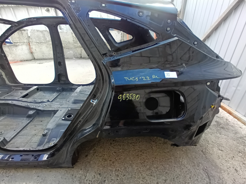 Quarter wing rear left Hyundai Tucson 22-26 USA on the body, black, dented, burnt