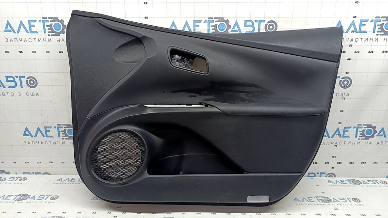 Door trim panel front right Toyota Prius 50 16-22 black with black plastic insert, armrest black leather, scratches