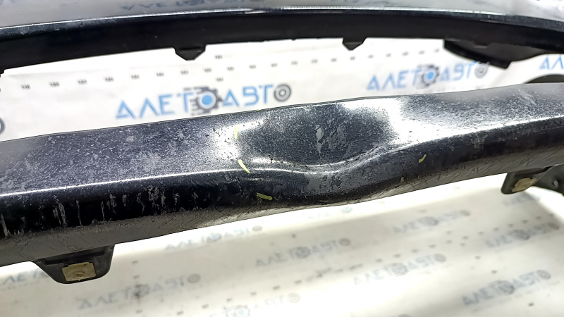 Bare front bumper for Toyota Prius 50 16-18 with parking sensors, black, dented, scratches, non-factory holes, tear