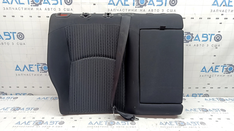 Backrest of the rear row of seats, 2nd row, right, Toyota Prius 50 16-18, black fabric, with a belt, with an armrest, dry-cleanable