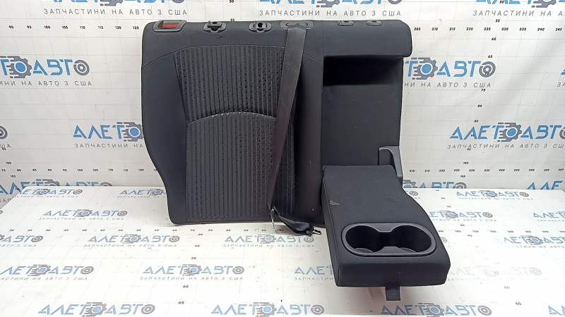 Backrest of the rear row of seats, 2nd row, right, Toyota Prius 50 16-18, black fabric, with a belt, with an armrest, dry-cleanable
