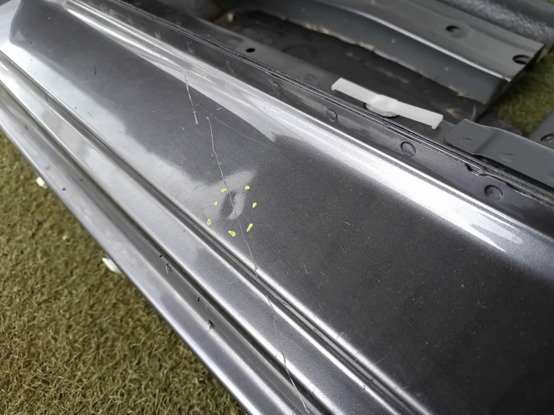 Front left quarter panel of Honda Accord 13-17 sawed off, with central pillar, graphite, bumps