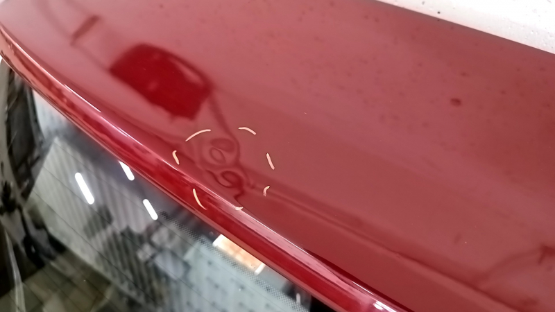 Naked trunk door with glass VW Tiguan 18-24 red LA3Q, with wiper arm and trapezoid, pokes
