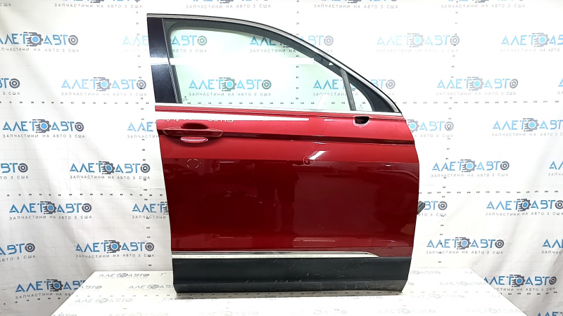 Front right door assembly for VW Tiguan 18-24 keyless, red LA3Q, with bumpers