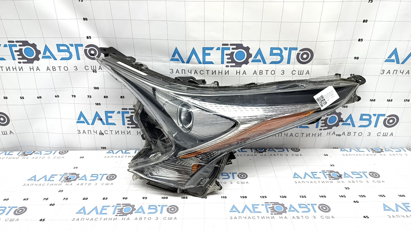 Left front headlight for Toyota Prius 50 16-18 LED, needs polishing, scratches, broken mount