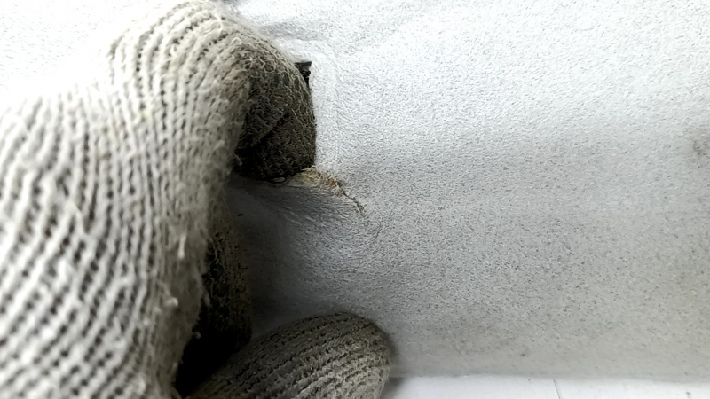 Toyota Prius V 12-16 gray headliner, no sunroof, creases, needs dry cleaning, tears, torn foam