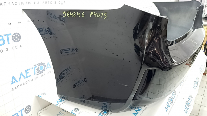 Bare rear bumper for Toyota Prius V 12-17 without lip, black, dents, scratches