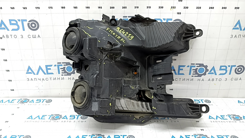 Ford F-150 18-20 left front headlight, bare, halogen, broken housing, scratches