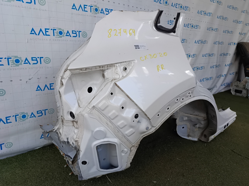Mazda CX-30 20-23 right rear quarter wing, white, sawed off