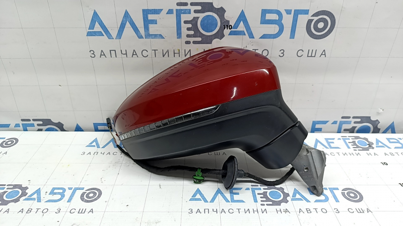 Right side mirror assembly VW Tiguan 18-19, 6+2 pins, BSM, turn signal, heated, red