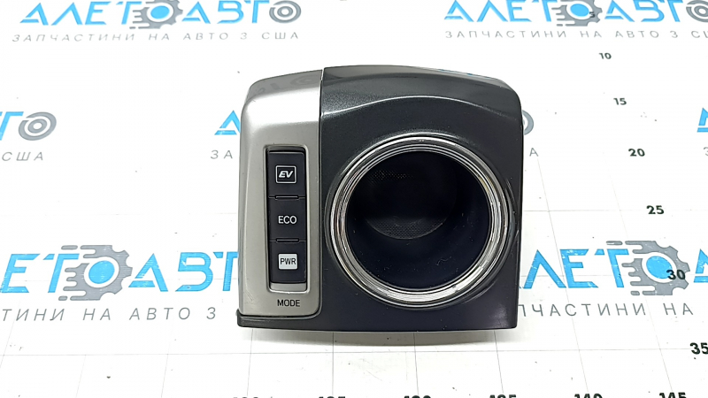 Cup holder with buttons for Toyota Prius V 15-17, black and gray, scratches