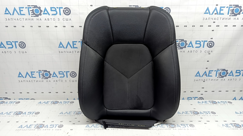 Driver's seat back upholstery for Porsche Macan 15-18, black leather combined with Alcantara, heated, ready to clean