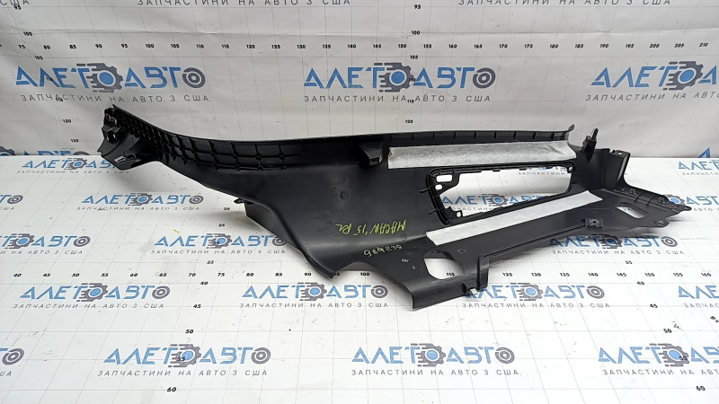 Rear left door sill trim for Porsche Macan 15-26, black, airbag-ready, worn