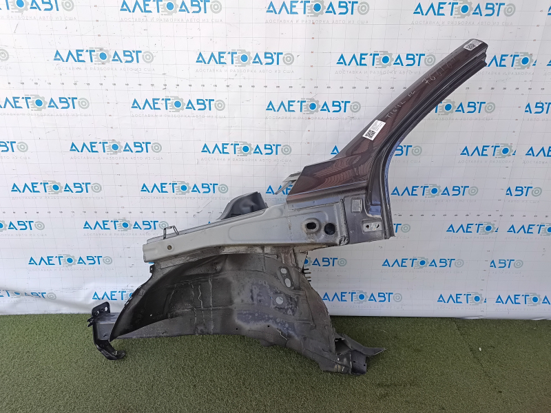 Front left quarter panel for VW Tiguan 09-18, graphite LD7P, sawn off, without threshold