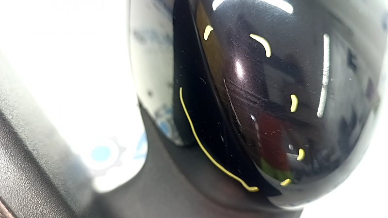 Left side mirror assembly for Ford Escape MK4 20-26, 7 pins, heated, BSM, black, without mirror element, scratches
