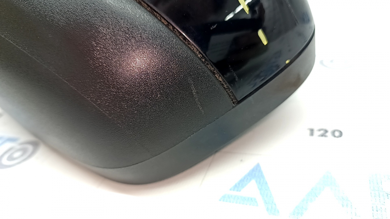 Left side mirror assembly for Ford Escape MK4 20-26, 7 pins, heated, BSM, black, without mirror element, scratches