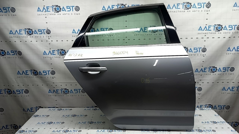 Rear right door assembly for Audi A4 B9 17-19 silver LZ7G, keyless, butt, painted 0.15