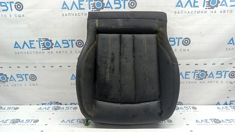 Audi A4 B9 17-19 passenger seat cushion upholstery, black leather, heated, dry-cleanable