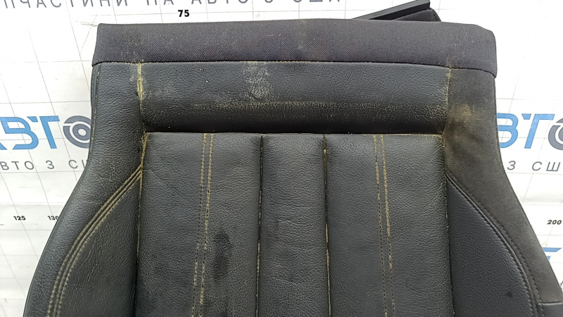 Audi A4 B9 17-19 passenger seat cushion upholstery, black leather, heated, dry-cleanable