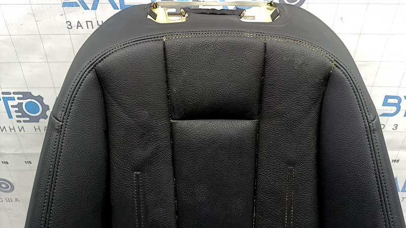 Audi A4 B9 17-19 passenger seat back upholstery, black leather, heated, dry-cleanable