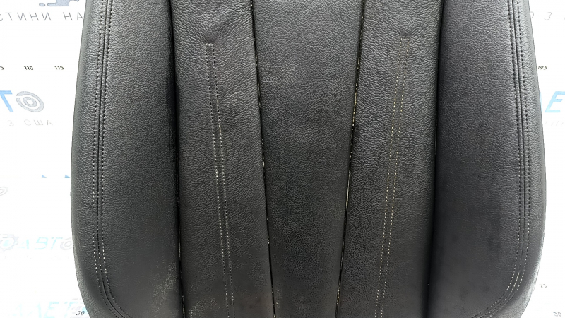 Audi A4 B9 17-19 passenger seat back upholstery, black leather, heated, dry-cleanable