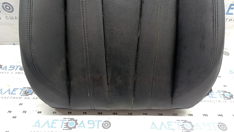 Audi A4 B9 17-19 passenger seat back upholstery, black leather, heated, dry-cleanable