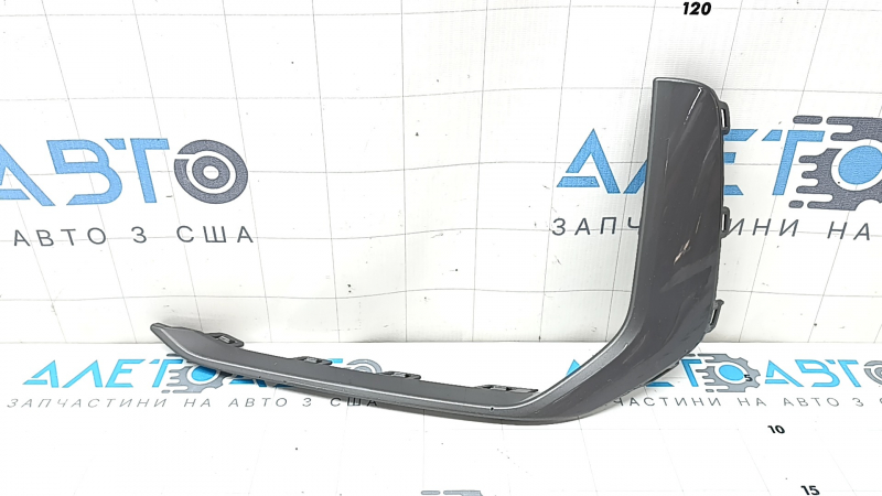 Front bumper trim, left, Audi A6 C8 19-23, gloss gray, S-Line, bumpers