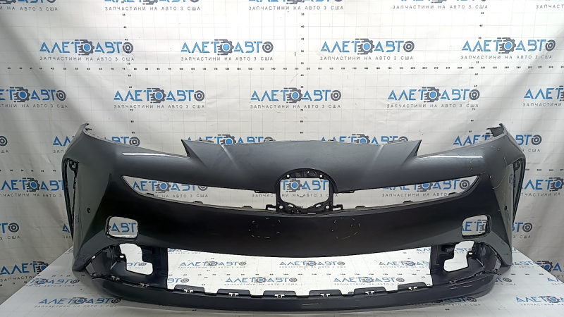 Bare front bumper for Toyota Prius 50 19-22 with parking sensors and PMA, graphite, scratches, cracks, peeling paint