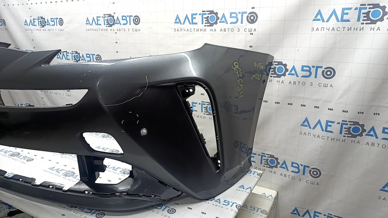 Bare front bumper for Toyota Prius 50 19-22 with parking sensors and PMA, graphite, scratches, cracks, peeling paint