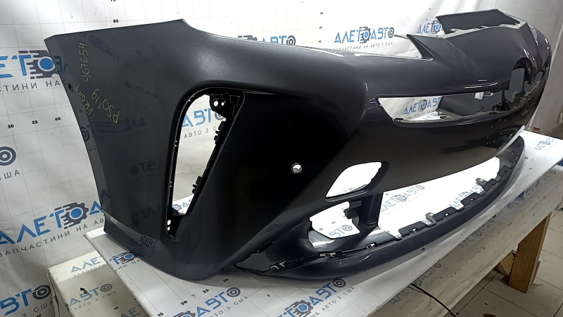 Bare front bumper for Toyota Prius 50 19-22 with parking sensors and PMA, graphite, scratches, cracks, peeling paint