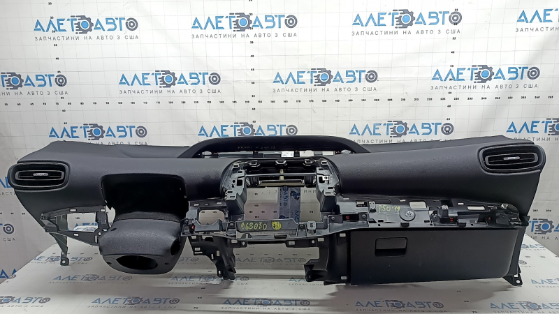 Toyota Prius 50 17-22 black dashboard with airbag, crack in mount, scratches on glove compartment