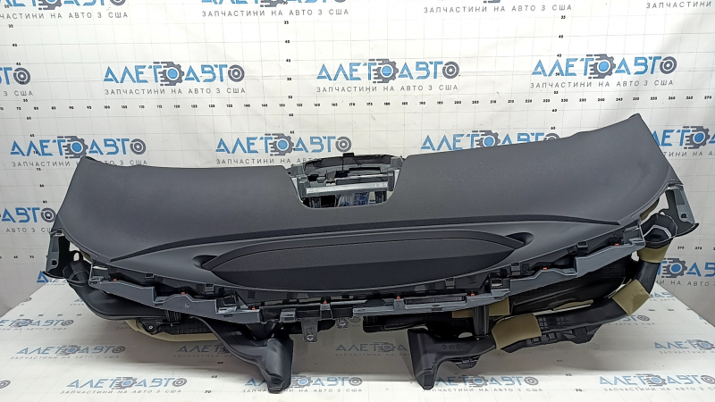 Toyota Prius 50 17-22 black dashboard with airbag, crack in mount, scratches on glove compartment