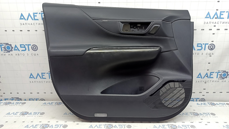 Door trim panel front left Toyota Venza 21-22 XLE, Limited black, leather, with memory seat, dark gray trim, no buttons, scratches