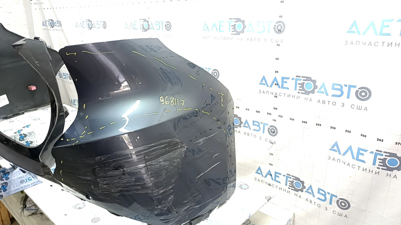 Bare rear bumper for Toyota Venza 21-24 with parking sensors, Limited, XLE, graphite, scratches, broken fasteners, cracked