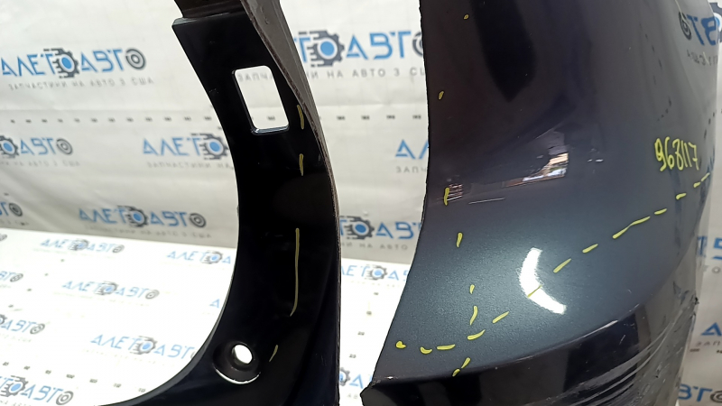 Bare rear bumper for Toyota Venza 21-24 with parking sensors, Limited, XLE, graphite, scratches, broken fasteners, cracked