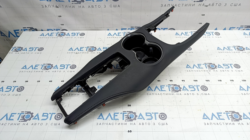 Toyota Venza 21-24 center console trim with cup holders, black leather, with backlight