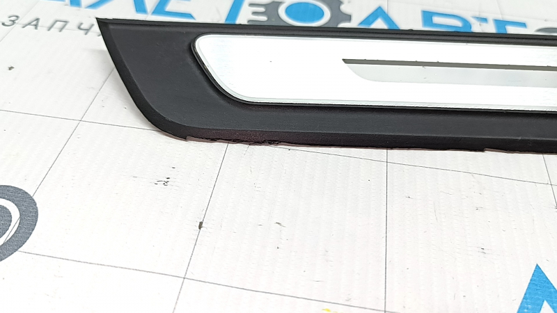 Audi A6 C8 19-25 black outer door sill trim with chrome insert and backlight, S-Line, filed down, butt