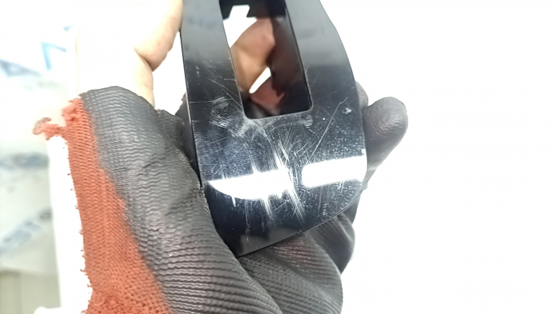 Mazda 3 19-26 4D rear left window control trim, glossy black, scratches